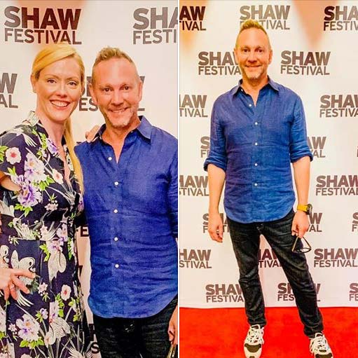 Colin McMurray and Shoana Jensen on the red carpet at the Shaw Festival opening